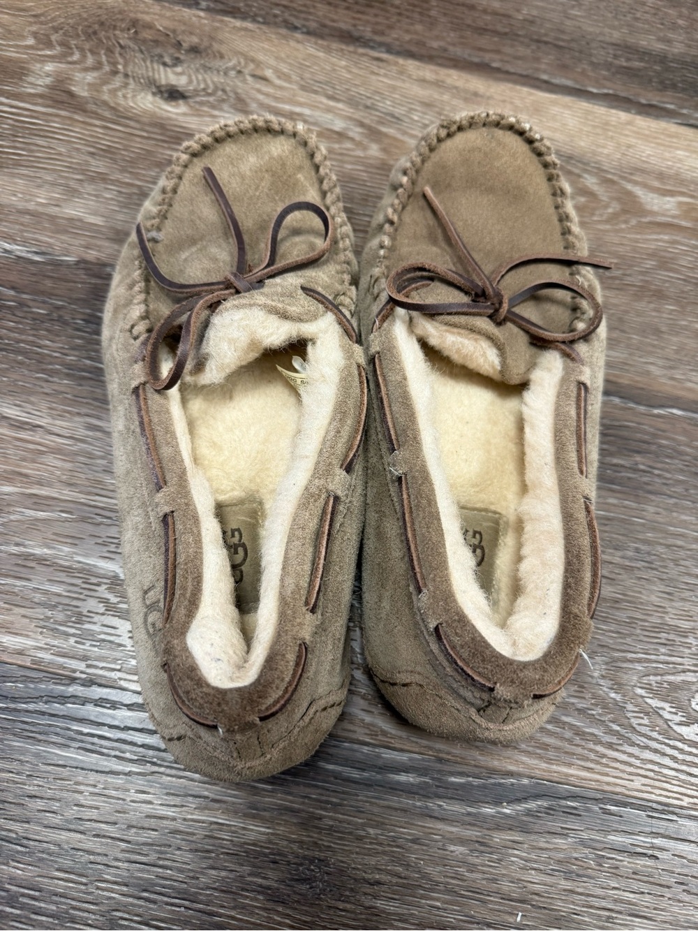 UGG Chestnut Suede Women's Sheepskin-Lined Moccasins